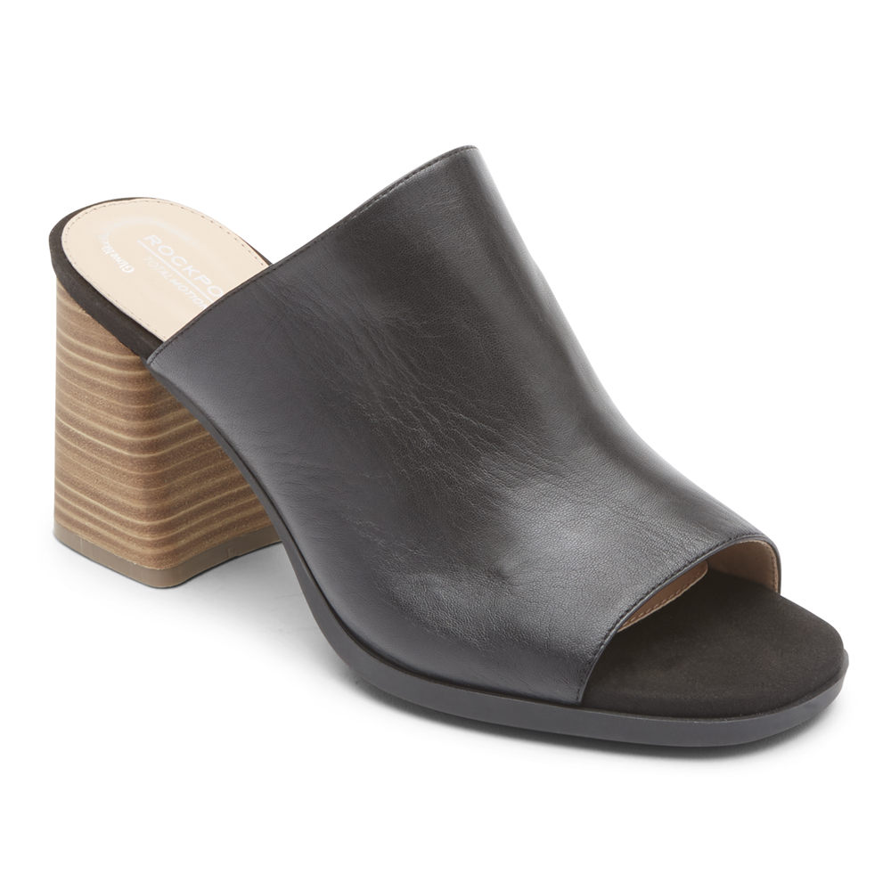 Rockport Slides For Womens Black - Total Motion Amara - FO3057129